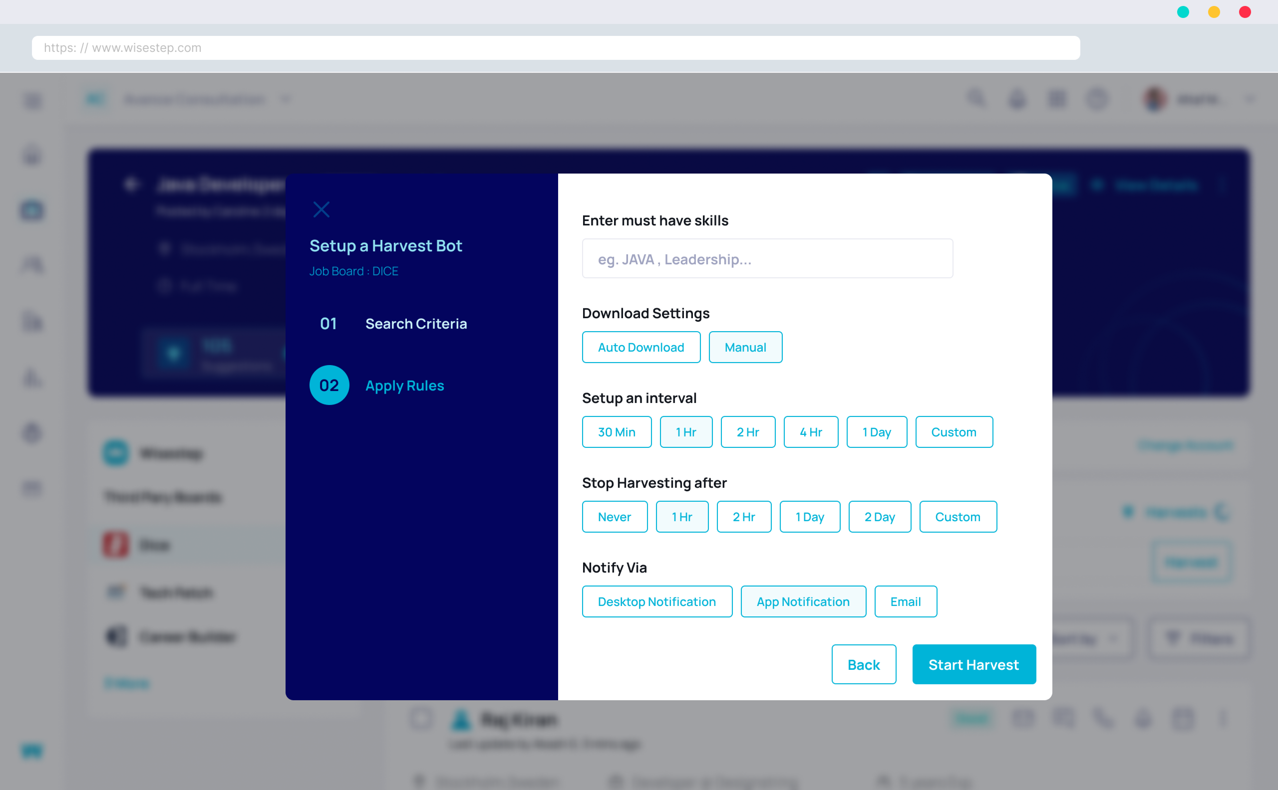 resume sourcing bot in ATS